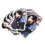 Pink Heart Music Die-Cut Sticker