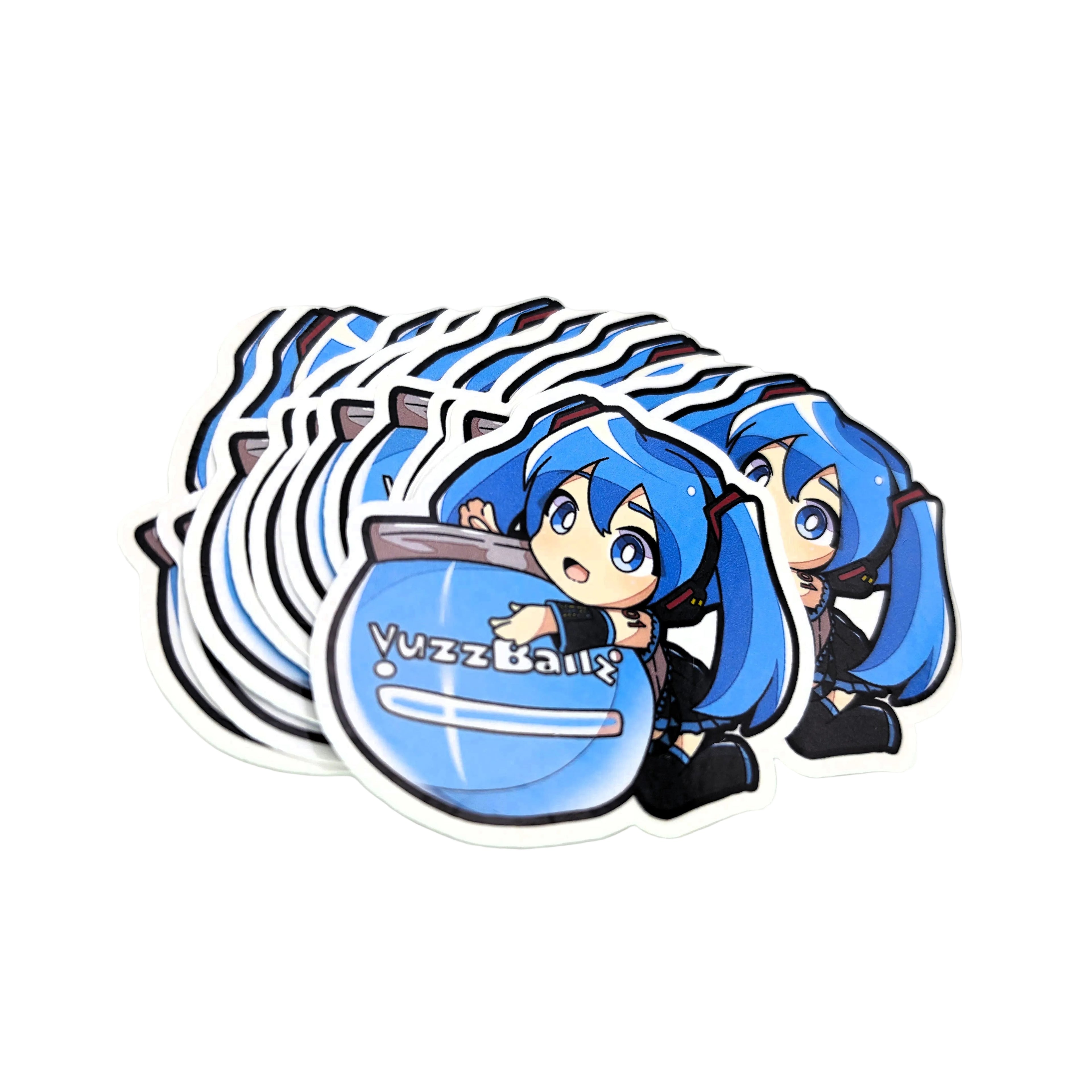Vocaloid Miku & Teto Ball Stickers
