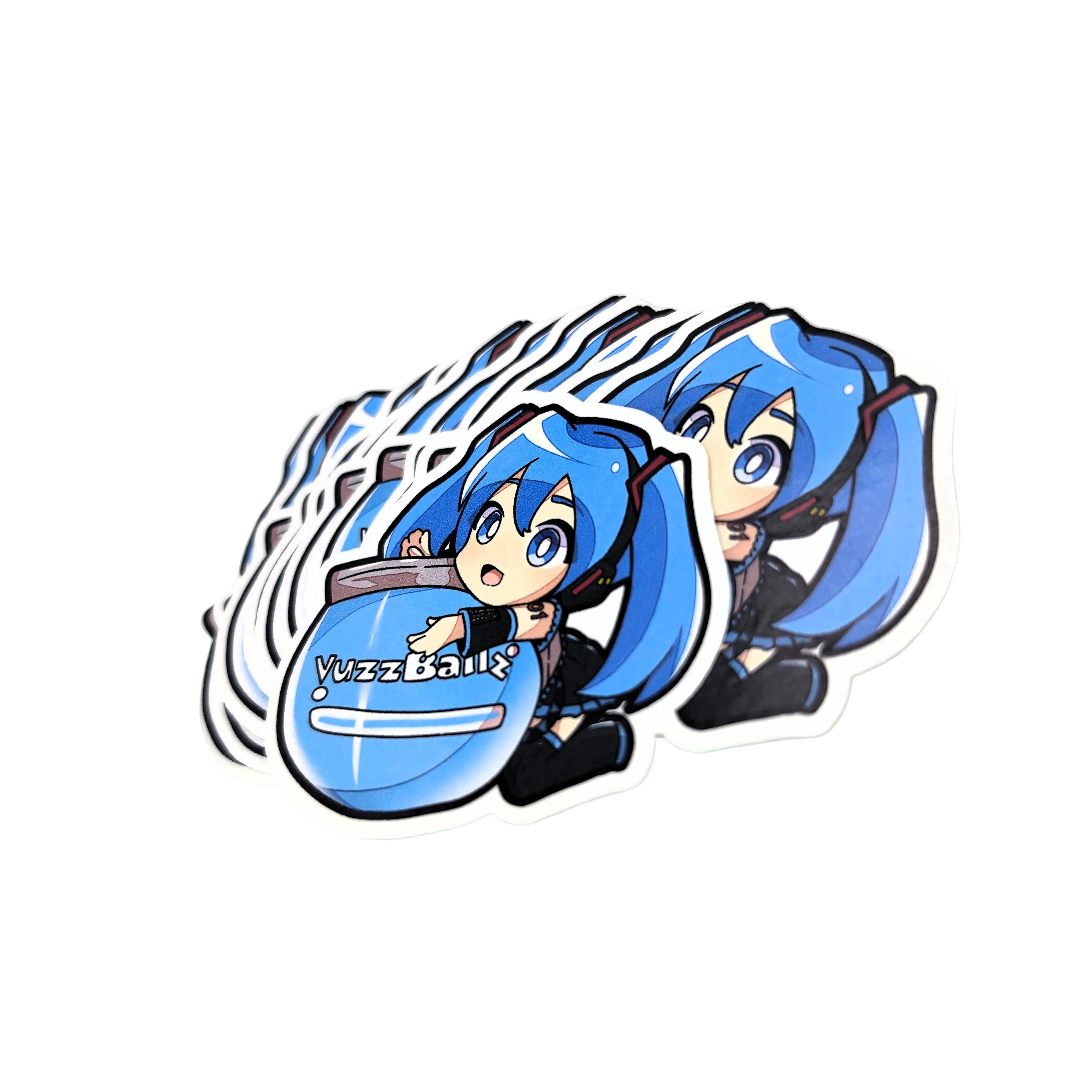 Vocaloid Miku & Teto Ball Stickers