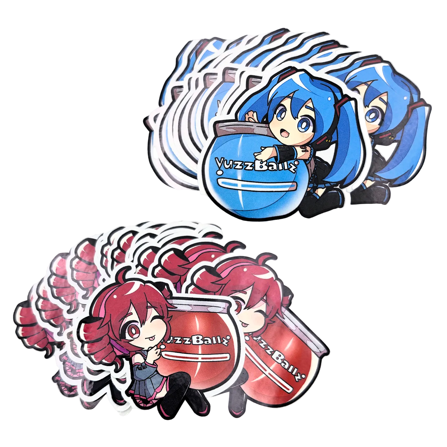 Vocaloid Miku & Teto Ball Stickers